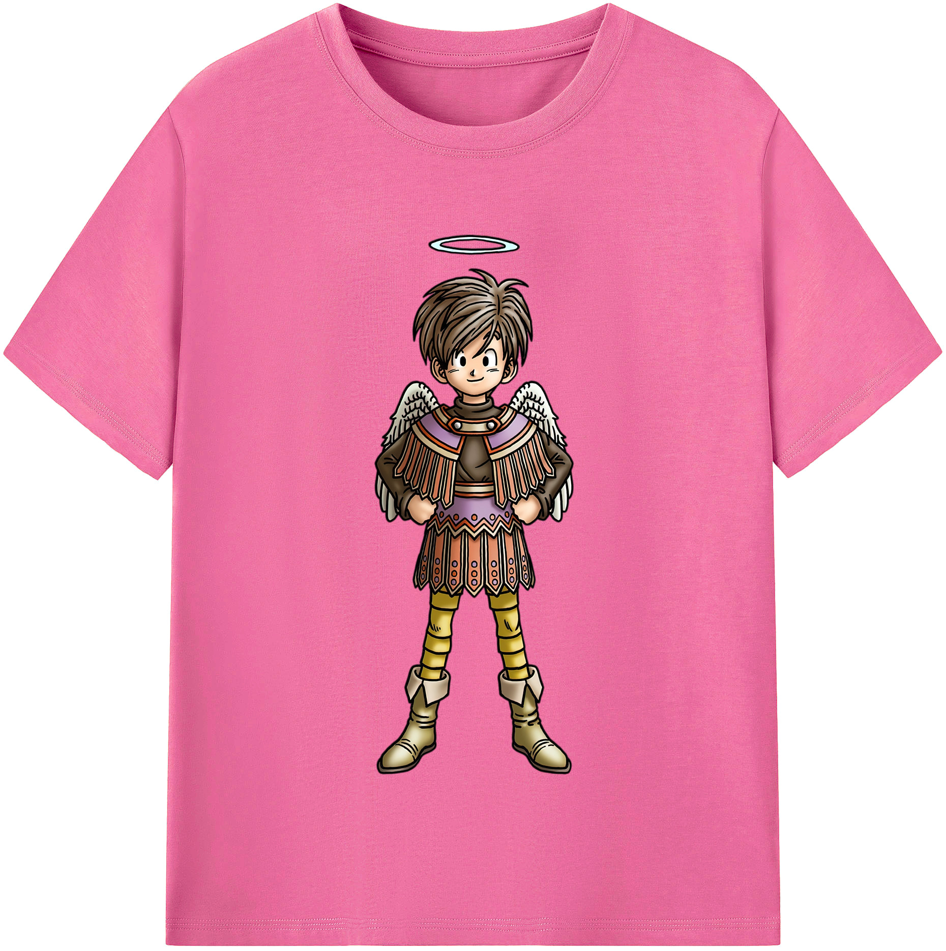 （画像用） ドラゴンクエスト Doragon Kuesuto Dragon Quest レディースカジュアルプリントTシャツ（綿100％）